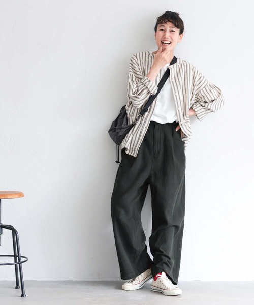 soulberry（ソウルベリー）の「よこがおワイドパンツ（その他パンツ・レディース・ブラック・5L/4L/3L/LL/L/M）」の5枚目の写真