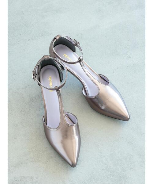 Te chichi（テチチ）の「Tストラップパンプス（パンプス・レディース・ブラック/ベージュ/シルバー・38/37）」の3枚目の写真