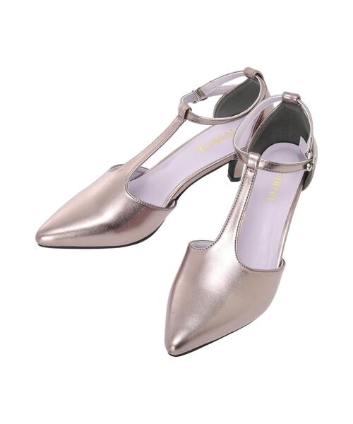 Te chichi（テチチ）の「Tストラップパンプス（パンプス・レディース・ブラック/ベージュ/シルバー・38/37）」の8枚目の写真