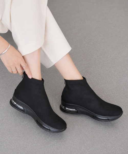 coca（ANDEX shoes product）（コカ）の「バックジップアップ クッションソール スニーカーブーツ（ブーツ・レディース・ブラック・LARGE/MEDIUM/SMALL）」の12枚目の写真