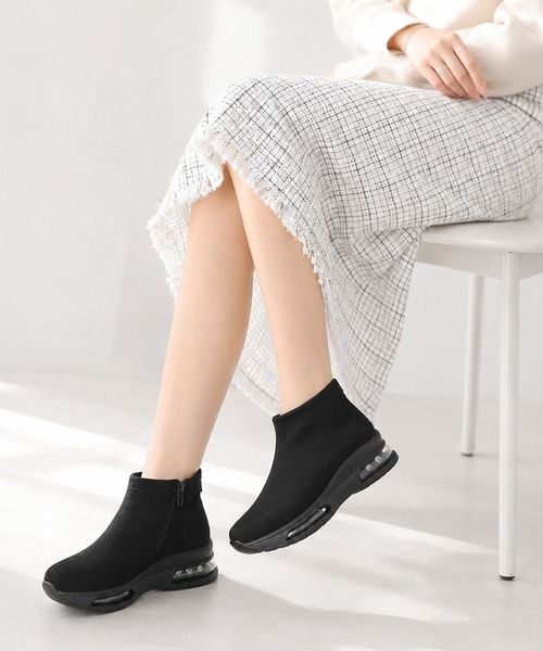coca（ANDEX shoes product）（コカ）の「バックジップアップ クッションソール スニーカーブーツ（ブーツ・レディース・ブラック・LARGE/MEDIUM/SMALL）」の10枚目の写真