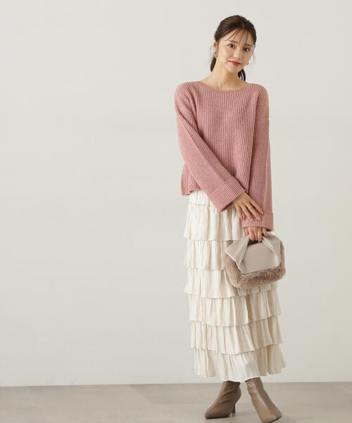 PROPORTION BODY DRESSING（プロポーションボディドレッシング）の「スパンコール畦ニット / 1214270010（ニット/セーター・レディース・グレー/ブルー/ピンク/ダークグレー/ベージュ・SMALL/MEDIUM）」の10枚目の写真