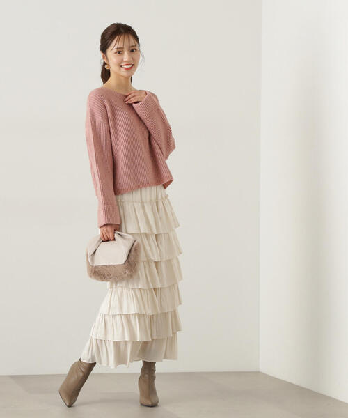 PROPORTION BODY DRESSING（プロポーションボディドレッシング）の「スパンコール畦ニット / 1214270010（ニット/セーター・レディース・グレー/ブルー/ピンク/ダークグレー/ベージュ・SMALL/MEDIUM）」の11枚目の写真