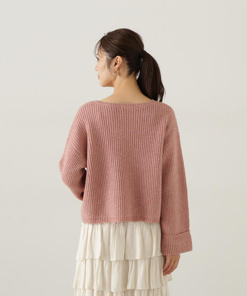 PROPORTION BODY DRESSING（プロポーションボディドレッシング）の「スパンコール畦ニット / 1214270010（ニット/セーター・レディース・グレー/ブルー/ピンク/ダークグレー/ベージュ・SMALL/MEDIUM）」の14枚目の写真