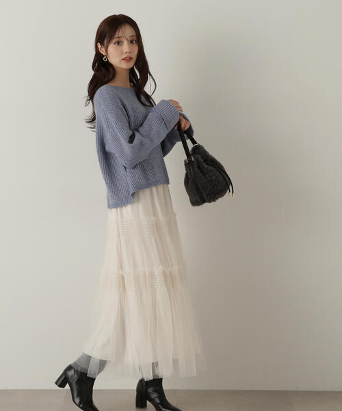 PROPORTION BODY DRESSING（プロポーションボディドレッシング）の「スパンコール畦ニット / 1214270010（ニット/セーター・レディース・グレー/ブルー/ピンク/ダークグレー/ベージュ・SMALL/MEDIUM）」の19枚目の写真