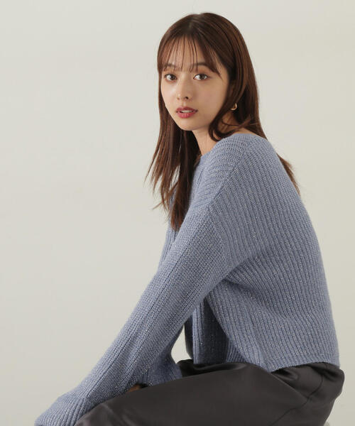 PROPORTION BODY DRESSING（プロポーションボディドレッシング）の「スパンコール畦ニット / 1214270010（ニット/セーター・レディース・グレー/ブルー/ピンク/ダークグレー/ベージュ・SMALL/MEDIUM）」の22枚目の写真