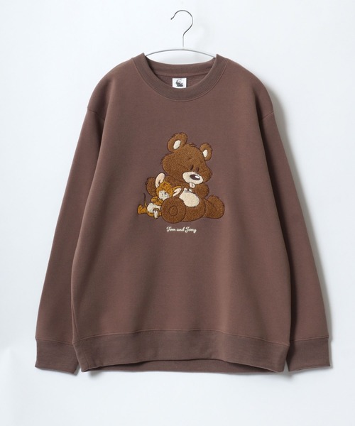 Tom&Jerry(トムアンドジェリー)の「WARNER TOM&JERRY(トムとジェリー)キャラクター サガラ刺繍 裏起毛スウェットトレーナー レディース(スウェット・レディース・ベージュ/ブラウン/グレー/グレイッシュブルー/ベージュ系その他/グリーン/ワインレッド/スミクロ・M/L)」の4枚目の写真