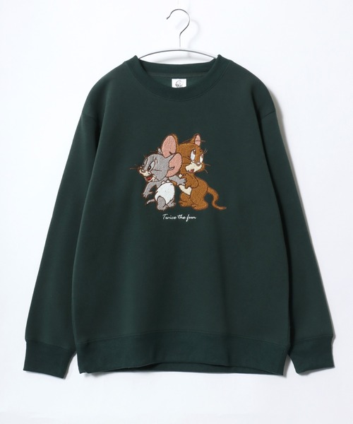 Tom&Jerry(トムアンドジェリー)の「WARNER TOM&JERRY(トムとジェリー)キャラクター サガラ刺繍 裏起毛スウェットトレーナー レディース(スウェット・レディース・ベージュ/ブラウン/グレー/グレイッシュブルー/ベージュ系その他/グリーン/ワインレッド/スミクロ・M/L)」の7枚目の写真