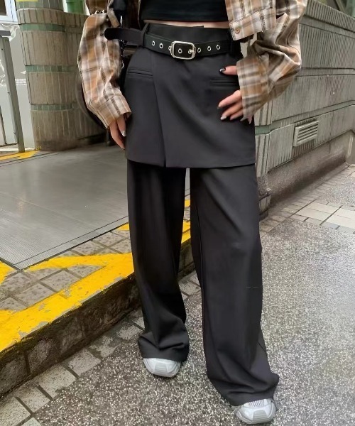 ap retro(アプレトロ)の「ラップ付きパンツ(その他パンツ・レディース・ブラック/ブラウン/グレー・SMALL/MEDIUM)」の4枚目の写真