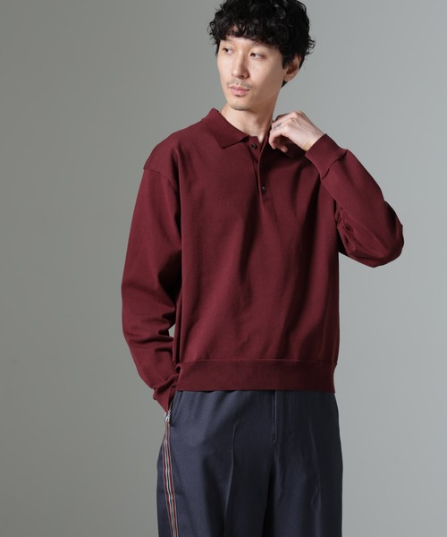 【セール】コットンソロナプレーティングニットポロ（ポロシャツ）｜nano･universe（ナノユニバース）