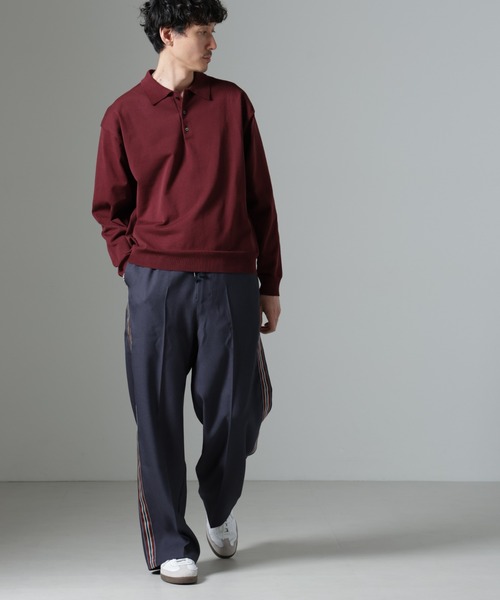 【セール】コットンソロナプレーティングニットポロ（ポロシャツ）｜nano･universe（ナノユニバース）