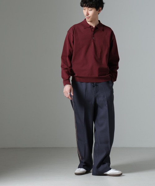 【セール】コットンソロナプレーティングニットポロ（ポロシャツ）｜nano･universe（ナノユニバース）