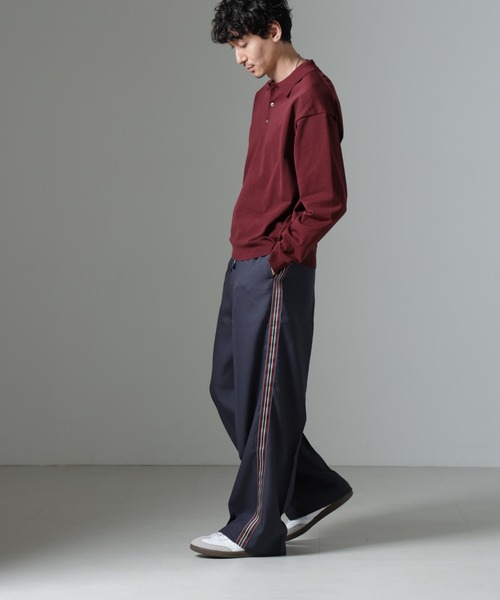 【セール】コットンソロナプレーティングニットポロ（ポロシャツ）｜nano･universe（ナノユニバース）