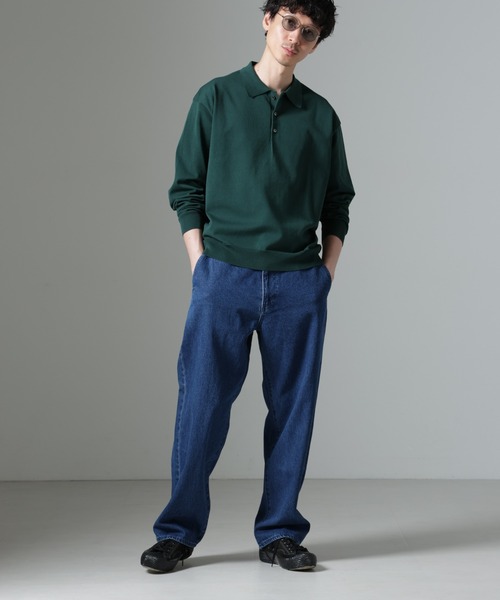 【セール】コットンソロナプレーティングニットポロ（ポロシャツ）｜nano･universe（ナノユニバース）