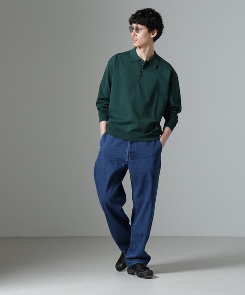 【セール】コットンソロナプレーティングニットポロ（ポロシャツ）｜nano･universe（ナノユニバース）