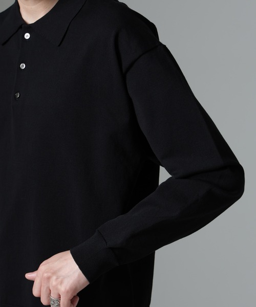 【セール】コットンソロナプレーティングニットポロ（ポロシャツ）｜nano･universe（ナノユニバース）