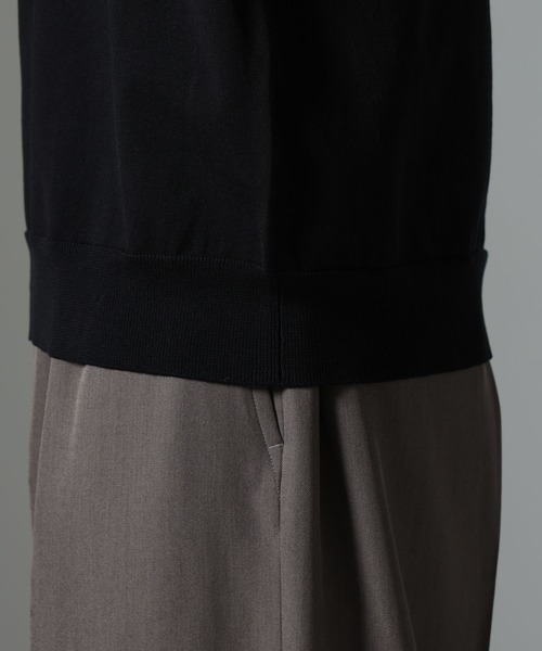 【セール】コットンソロナプレーティングニットポロ（ポロシャツ）｜nano･universe（ナノユニバース）