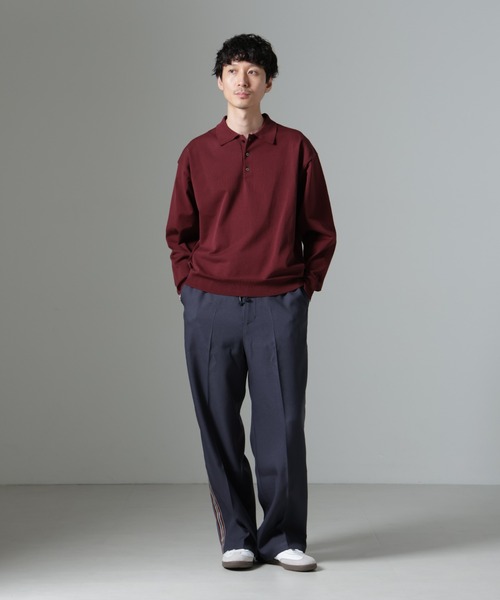 【セール】コットンソロナプレーティングニットポロ（ポロシャツ）｜nano･universe（ナノユニバース）