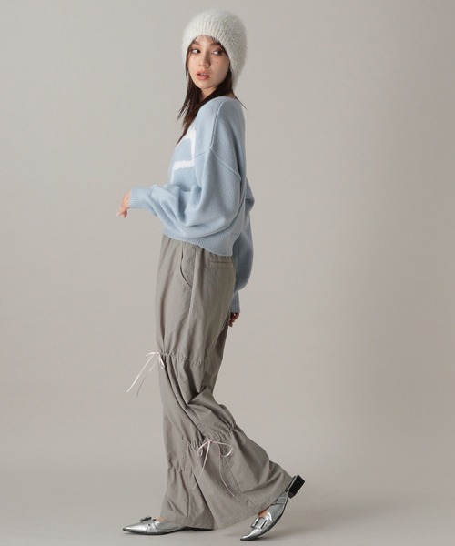 FOREVER 21（フォーエバー トゥエンティーワン）の「【2024FW】リボンジャガードニット（ニット/セーター・レディース・グレー/ピンク/ライトブルー/ブラック/レッド/ナチュラル・FREE）」の18枚目の写真