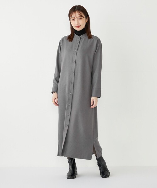 【セール】SHIPS Colors:〈洗濯機可能〉ビスチェ セット シャツ ワンピース（シャツワンピース）｜SHIPS Colors（シップス カラーズ）