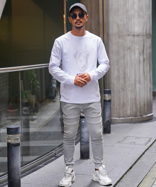 adamsJUGGLER(アダムスジャグラー)の「RTEGR.Sマッドドッグロングティー(Tシャツ/カットソー・メンズ・ブラック/ホワイト・S/M/L/XL/XXL)」の11枚目の写真