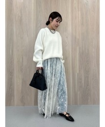 Mila Owen | ニットプルオーバー×レーススカートコーデSET(ワンピース)