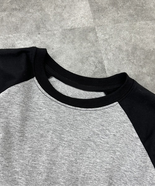 jiasecond.】ラグランオーバーロンT / トップス カットソー Y2K