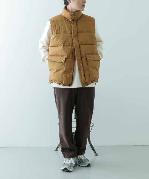 ITEMS URBANRESEARCH（アイテムズ アーバンリサーチ）の「発熱機能 パデッドベスト（ダウンベスト・メンズ・ブラック/ブルー/グリーン系その他/ブラウン・MEDIUM/LARGE）」の7枚目の写真