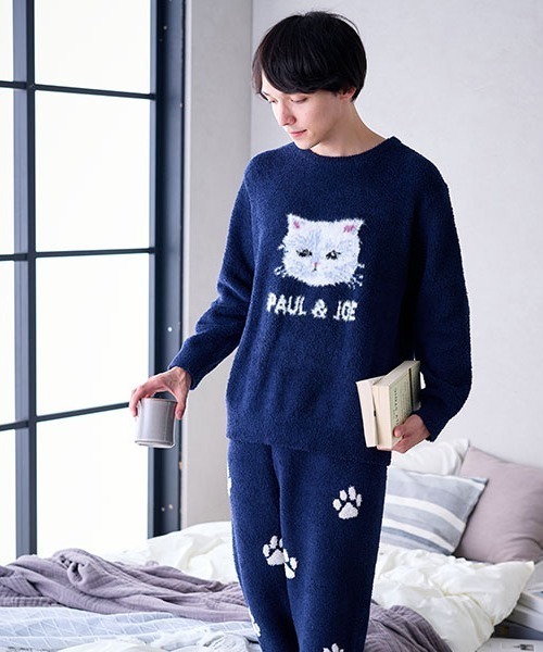 新品 PAUL＆JOE ふわふわ ジプシー ジャガード プルオーバー パンツ PAUL＆JOE】ふわふわジプシージャガード プルオーバー（ルームウェア