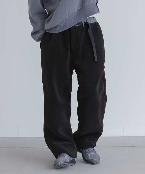 n'OrLABEL（ノアールレーベル）の「【SETUP対応】『ボアストレートパンツ』（その他パンツ・メンズ・ブラック/ベージュ・L/M）」の2枚目の写真