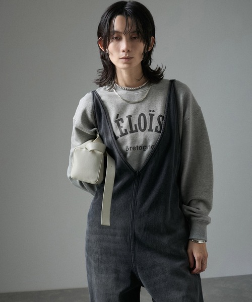 SALON adam et rope'(サロン アダム エ ロペ)の「【WEB限定】Heloiseロゴプリントスウェット(スウェット・レディース・ダークブラウン/ライトグレー・FREE)」の7枚目の写真