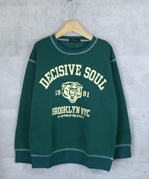 ★日本製 Americana アメカジ プリント スウェット トレーナー アメカジ 大学名入りクラシック学生スウェット スウェット