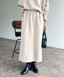 裏起毛ストレッチナロースカート