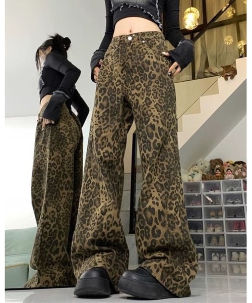 FUNdaysion(ファンデイション)の「レオパード柄パンツ(その他パンツ・レディース・ブラウン・S/M/L)」の9枚目の写真