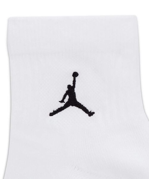 JORDAN BRAND（ジョーダンブランド）の「ジョーダン エブリデイ アンクル ソックス (3足) / Jordan Everyday Ankle Socks (3 Pairs) DX9655-100 White（ソックス/靴下・メンズ・ホワイト・23-25/25-27/27-29/21-23）」の4枚目の写真