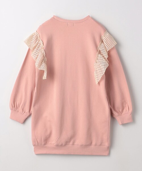 green label relaxing（グリーンレーベルリラクシング）の「裏毛 チュールフリル ワンピース / キッズ  100cm-130cm（ワンピース・キッズ・グレー/ライトピンク/ダークグレー・100cm/130cm/110cm/120cm）」の11枚目の写真