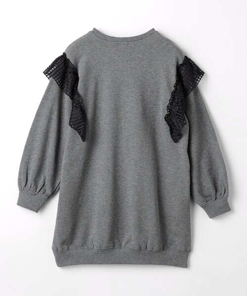 green label relaxing（グリーンレーベルリラクシング）の「裏毛 チュールフリル ワンピース / キッズ  100cm-130cm（ワンピース・キッズ・グレー/ライトピンク/ダークグレー・100cm/130cm/110cm/120cm）」の17枚目の写真