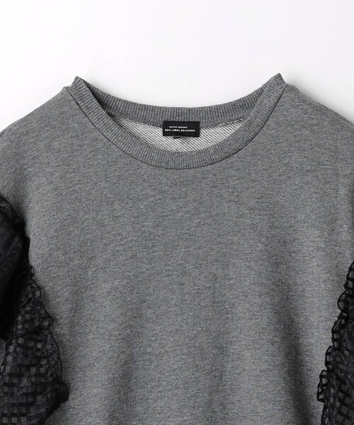 green label relaxing（グリーンレーベルリラクシング）の「裏毛 チュールフリル ワンピース / キッズ  100cm-130cm（ワンピース・キッズ・グレー/ライトピンク/ダークグレー・100cm/130cm/110cm/120cm）」の16枚目の写真