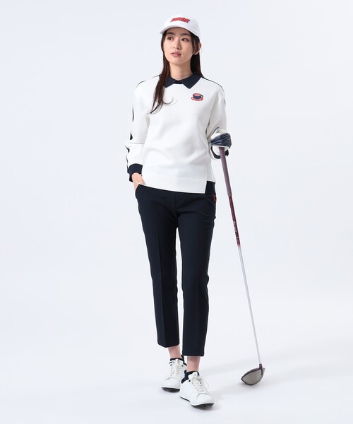 BEAMS GOLF(ビームスゴルフ)の「ORANGE LABEL / スリムテーパード ストレッチパンツ(その他パンツ・レディース・ブラック/ネイビー・LARGE/MEDIUM/SMALL)」の4枚目の写真