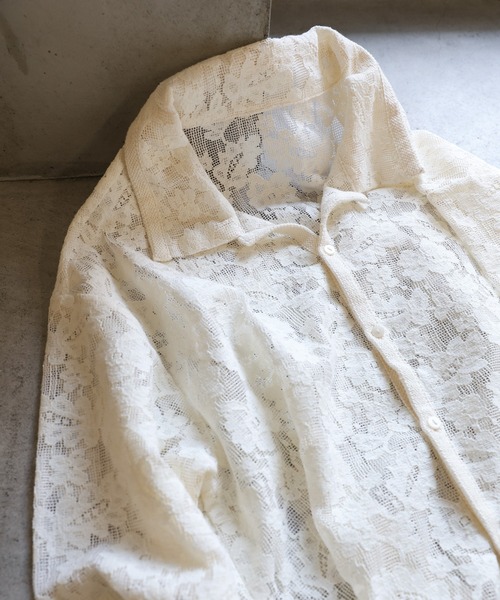 select MOCA(セレクトモカ)の「メッシュレースシャツ(シャツ/ブラウス・レディース・ブラック/アイボリー・FREE)」の16枚目の写真