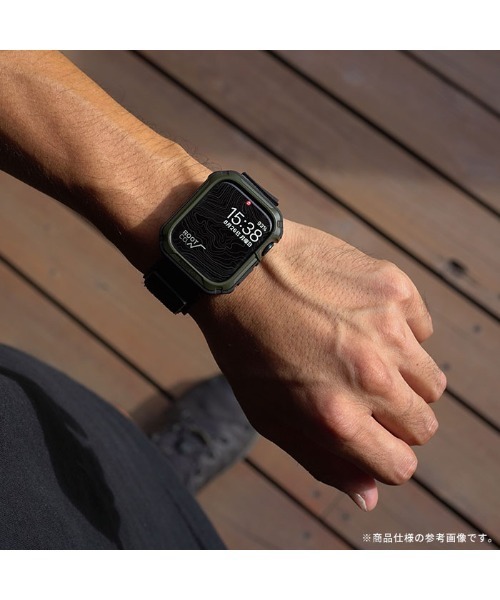 デジタル腕時計 八角形 Apple Watchケース ブラック Apple Watch Series 9/SE(第2/1世代)/8/7/6/5/4 (40-41mm / 44