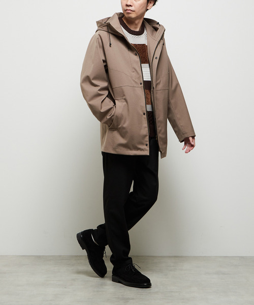 MEN'S MELROSE(メンズメルローズ)の「【MASTER FRAME/マスターフレーム】モール切り替えランダムボーダーニット(ニット/セーター・メンズ・ナチュラル/ブラウン/ネイビー・3/4)」の9枚目の写真