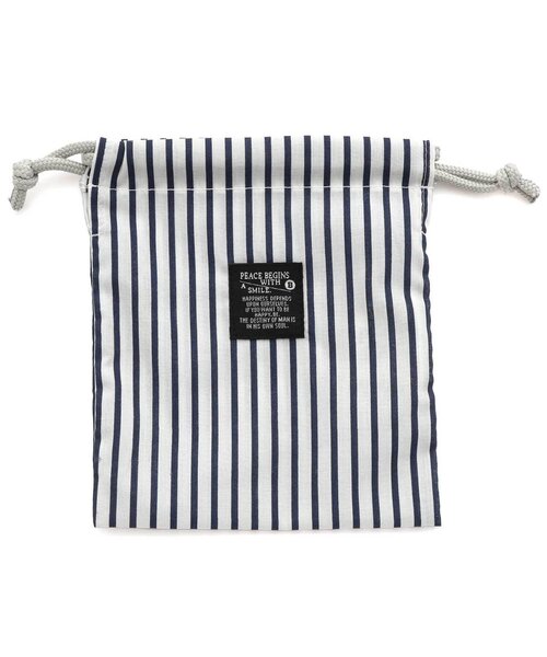 BREEZE（ブリーズ）の「巾着_Sサイズ（ポーチ・キッズ・オリーブ/ローズ/インディゴブルー/その他3/ロイヤルブルー/ストライプ/ライム・SMALL）」の7枚目の写真