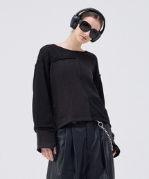 soerte（ソエルテ）の「MESH SWITCHING PATCHWORK LONG SLEEVE-T/メッシュスイッチングパッチワークロングスリーブT（Tシャツ/カットソー・メンズ）」