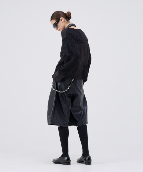 MESH SWITCHING PATCHWORK LONG SLEEVE-T/メッシュスイッチング