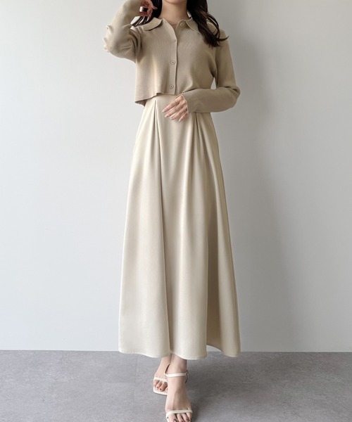 超美品♡Resurrection♡ノースリーブ♡ポロワンピース♡ セール】【REVIVAL/WEB限定】BACK開きデザインノースリロング