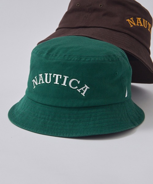 NAUTICA（ノーティカ）の「【NAUTICA】カレッジロゴ バケットハット NT062（ハット・メンズ・ブラウン/グリーン/ブラック・FREE）」の3枚目の写真