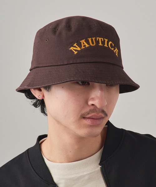 NAUTICA（ノーティカ）の「【NAUTICA】カレッジロゴ バケットハット NT062（ハット・メンズ・ブラウン/グリーン/ブラック・FREE）」の7枚目の写真