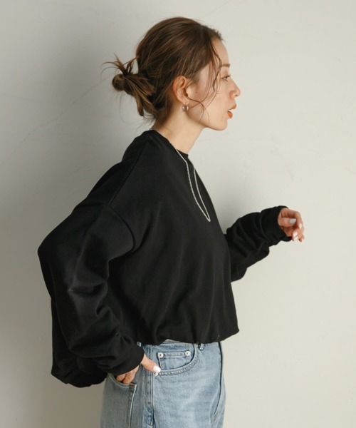 URBAN RESEARCH Sonny Label（アーバンリサーチサニーレーベル）の「バルーンヘムスウェットプルオーバー（スウェット・レディース・ブラック/ホワイト系その他/オフホワイト・FREE）」の8枚目の写真