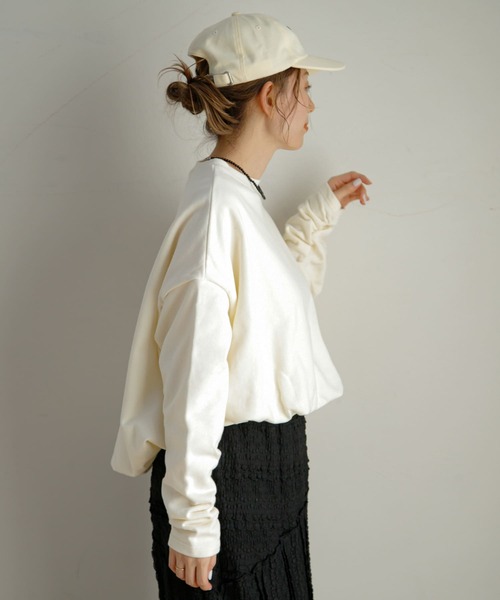 URBAN RESEARCH Sonny Label（アーバンリサーチサニーレーベル）の「バルーンヘムスウェットプルオーバー（スウェット・レディース・ブラック/ホワイト系その他/オフホワイト・FREE）」の18枚目の写真